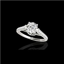 1.46 ctw Certified Diamond Solitaire Ring 10K White Gold
