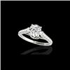 Image 1 : 1.46 ctw Certified Diamond Solitaire Ring 10K White Gold