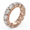 Image 2 : 7.14 ctw Cushion Cut Diamond Eternity Ring 18K Rose Gold