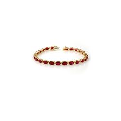 16.0 ctw Ruby Bracelet 10K Yellow Gold