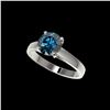 Image 1 : 2.04 ctw Certified Intense Blue Diamond Engagement Ring 10K White Gold
