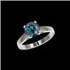 Image 2 : 2.04 ctw Certified Intense Blue Diamond Engagement Ring 10K White Gold