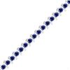 Image 1 : Sterling Silver Round Lab-Created Blue Sapphire Tennis Bracelet 6-1/2 Cttw