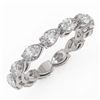 Image 1 : 3.38 ctw Pear Cut Diamond Eternity Ring 18K White Gold
