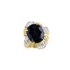 Image 1 : 8.51 ctw Blue Sapphire & Diamond Ring 14K Yellow Gold