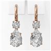 Image 2 : 1.25 ctw Pear Cut Diamond Designer Earrings 18K Rose Gold