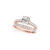 Image 1 : 1.61 ctw Certified VS/SI Diamond 2pc Wedding Set 14K Rose Gold