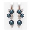 Image 1 : 2.43 ctw Diamond and Pearl Earrings 18K Rose Gold