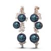 Image 2 : 2.43 ctw Diamond and Pearl Earrings 18K Rose Gold