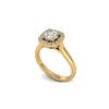Image 2 : 1.01 ctw Certified VS/SI Diamond Solitaire Halo Ring 18K Yellow Gold