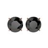 Image 1 : 3.18 ctw Fancy Black Diamond Solitaire Stud Earrings 10K Rose Gold
