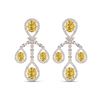 Image 1 : 20.69 ctw Canary Citrine & VS Diamond Earrings 18K Rose Gold