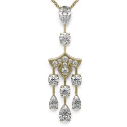 2.75 ctw Pear Cut Diamond Designer Necklace 18K Yellow Gold