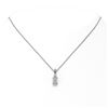 Image 2 : 0.6 ctw Emerald Cut Diamond Designer Necklace 18K White Gold