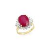 Image 1 : 7.04 ctw Ruby & Diamond Ring 14K Yellow Gold