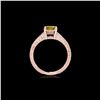 Image 2 : 1.45 ctw Certified SI Intense Yellow Diamond Antique Ring 10K Rose Gold
