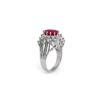 Image 2 : 4.62 ctw Ruby & Diamond Ring 18K White Gold