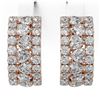 Image 2 : 12.34 ctw Heart Diamond Designer Earrings 18K Rose Gold