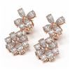 Image 1 : 5.62 ctw Pear Cut Diamond Designer Earrings 18K Rose Gold