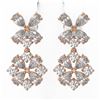 Image 2 : 5.62 ctw Pear Cut Diamond Designer Earrings 18K Rose Gold