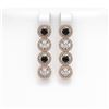 Image 1 : 4.52 ctw Black & Diamond Micro Pave Earrings 18K Rose Gold