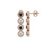 Image 2 : 4.52 ctw Black & Diamond Micro Pave Earrings 18K Rose Gold