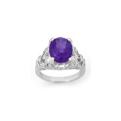 6.10 ctw Tanzanite & Diamond Ring 14K White Gold