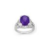 Image 1 : 6.10 ctw Tanzanite & Diamond Ring 14K White Gold