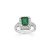 Image 1 : 2.0 ctw Emerald & Diamond Ring 18K White Gold