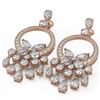 Image 1 : 11.7 ctw Pear and Marquise Cut Diamond Earrings 18K Rose Gold