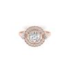 Image 1 : 1.9 ctw Certified VS/SI Diamond Art Deco 3 Stone Ring 18K Rose Gold