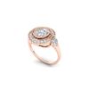 Image 2 : 1.9 ctw Certified VS/SI Diamond Art Deco 3 Stone Ring 18K Rose Gold
