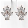 Image 2 : 1.75 ctw Oval Cut Diamond Designer Earrings 18K Rose Gold