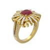 Image 1 : 3.23 ctw Ruby & Diamond Ring 18K Yellow Gold