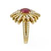 Image 2 : 3.23 ctw Ruby & Diamond Ring 18K Yellow Gold