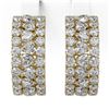 Image 2 : 10.4 ctw Heart Diamond Designer Earrings 18K Yellow Gold