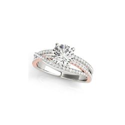 1.4 ctw Certified VS/SI Diamond Solitaire Ring 18K White & Rose Gold