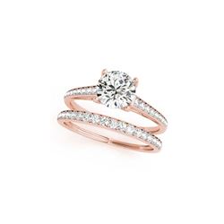 1.83 ctw Certified VS/SI Diamond 2pc Wedding Set 14K Rose Gold