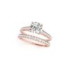 Image 1 : 1.83 ctw Certified VS/SI Diamond 2pc Wedding Set 14K Rose Gold