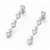 Image 1 : 2.88 ctw Heart Diamond Designer Earrings 18K White Gold