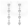 Image 2 : 2.88 ctw Heart Diamond Designer Earrings 18K White Gold
