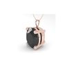 Image 1 : 9.0 ctw Oval Black Diamond Designer Necklace 18K Rose Gold