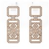 Image 2 : 4 ctw Diamond Designer Earrings 18K Rose Gold