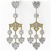 Image 2 : 7.5 ctw Heart Diamond Designer Earrings 18K Yellow Gold