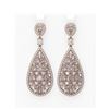Image 1 : 25.06 ctw Morganite & Diamond Earrings 18K Rose Gold