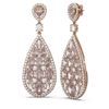 Image 2 : 25.06 ctw Morganite & Diamond Earrings 18K Rose Gold