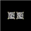 Image 1 : 2.50 ctw VS/SI Quality Princess Diamond Stud Earrings 10K Yellow Gold