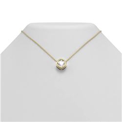 2 ctw Cushion Diamond Necklace 18K Yellow Gold