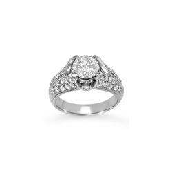 2.20 ctw Certified VS/SI Diamond Ring 18K White Gold