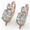Image 1 : 1.25 ctw Oval Cut Diamond Designer Earrings 18K Rose Gold